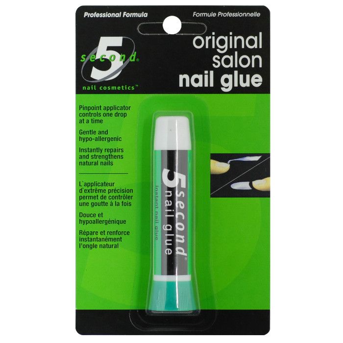 5 SECOND Original salon NAIL GLUE Extra rychlé profesionální lepidlo na umělé nehty s aplikátory 2g