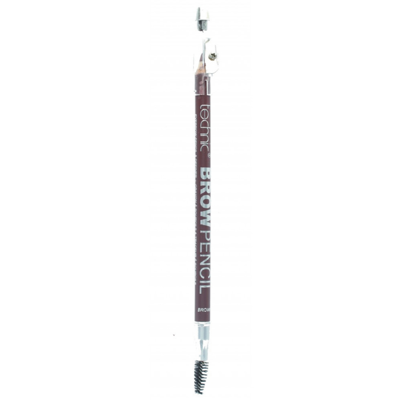 TECHNIC Eyebrow Pencil & Definer Dřevená tužka na oči a obočí s ořezávátkem hnědá